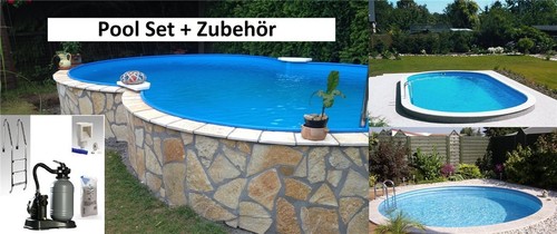 Stahlwandpool blau mm pool - stahlwandpool, 0,8