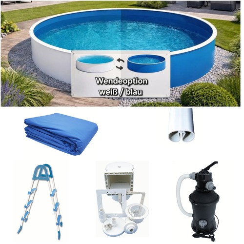 Stahlwandpool pool set - set, 2,40