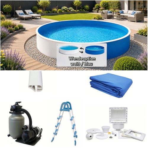 Stahlwandpool pool set - pool, 2,40