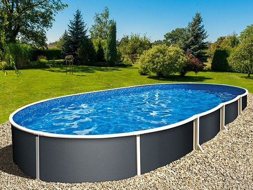 Stahlwandpool pool graphit - pool, 5,5