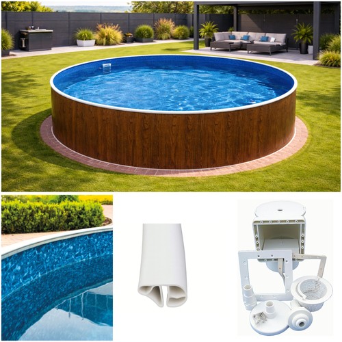 Stahlwandpool pool rund - rund, folie