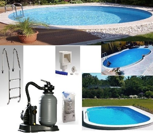 Stahlwandpool set komplett - set,
