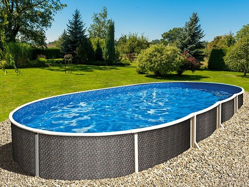 Swimmingpool rattanoptik oval - swimmingpool,