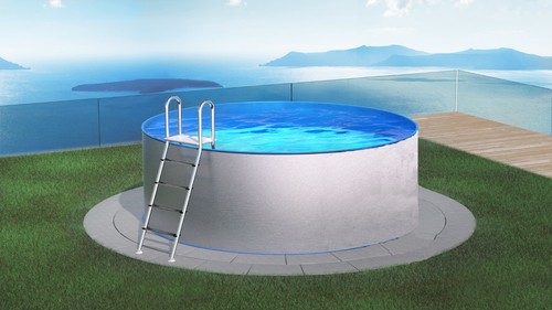 Stahlwandpool rund h120cm - stahlwandpool,